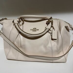 PRICE DROP Coach Off-White Leather Satchel